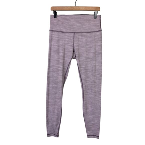 Lululemon Wunder Under High Rise 28" Luxtreme Purple Stripe Workout Leggings - Picture 4 of 8